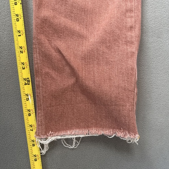 Pilcro Jeans Womens 30 Coral Vintage Straight High Rise Raw Hem Distressed - Picture 8 of 12